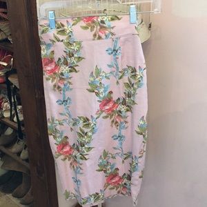 Pinup couture pink ribbon pencil skirt